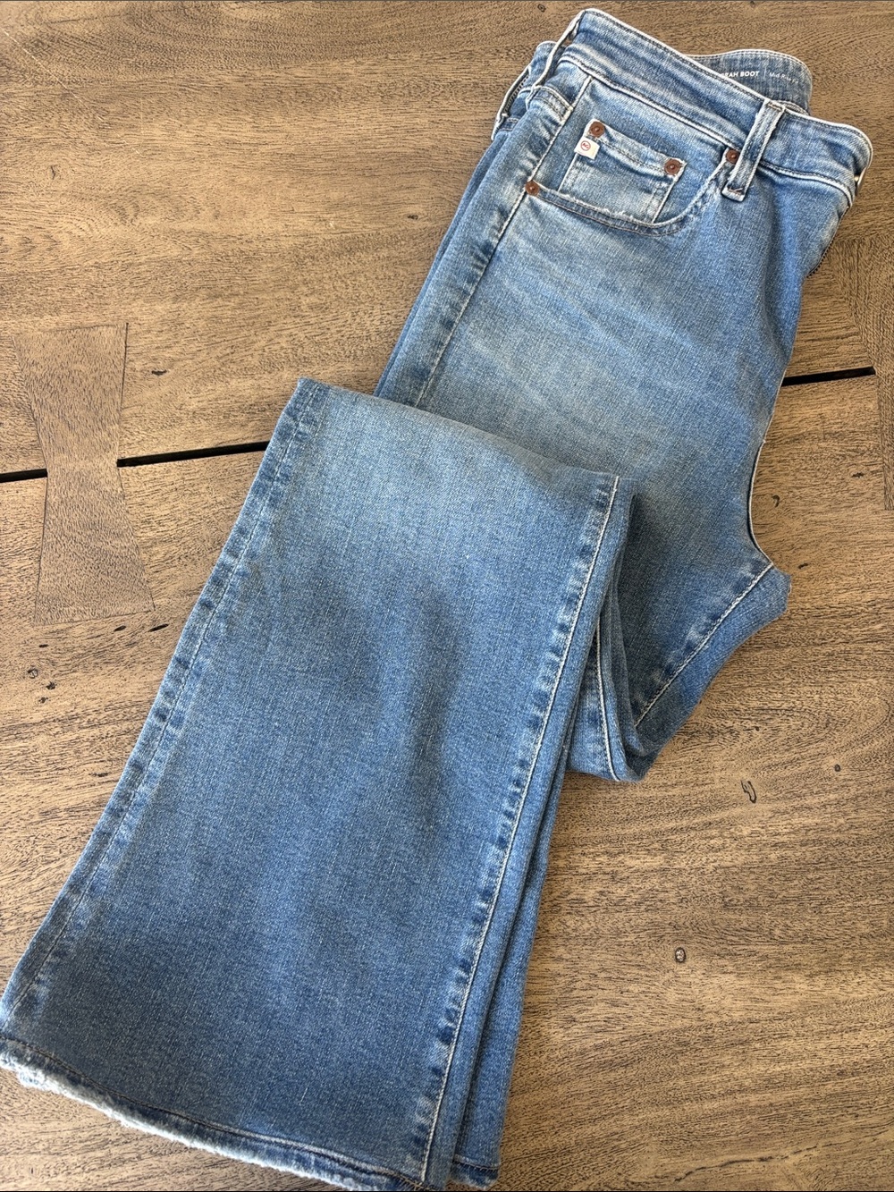 Ag Adriano Goldschmied Women's Boot Cut Jeans — Light Blue Denim